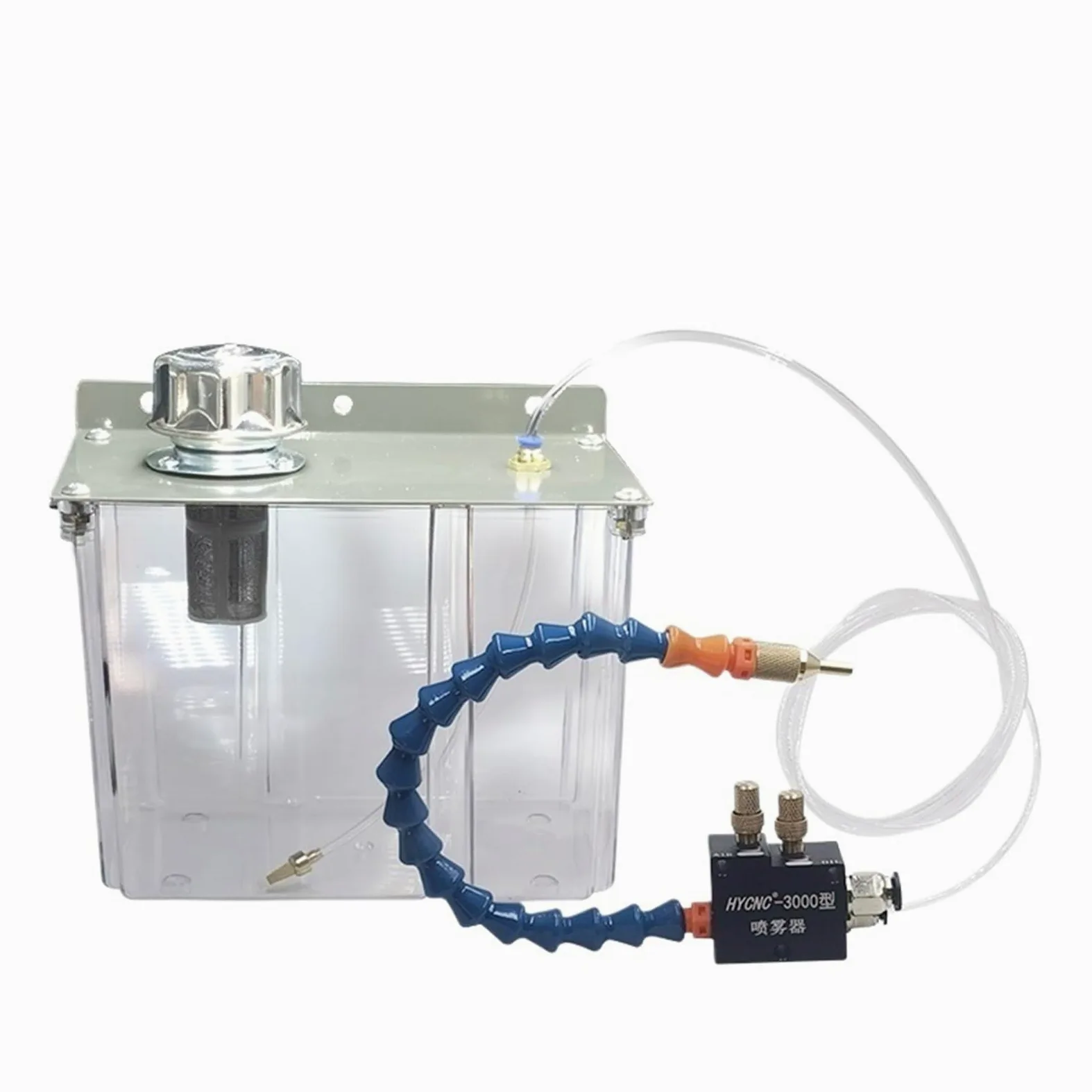 1 máquina herramienta, pulverizador neumático, tubería de agua, bomba de aceite, de lubricación, pulverizador de agua a baja presión, tanque de aceite transparente de 3 l.(24V,Standard set 02)
