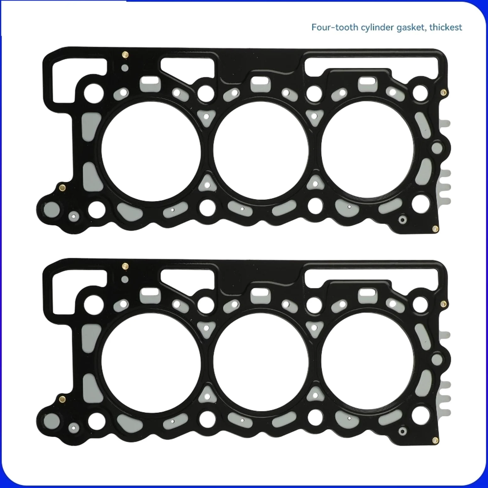 Juntas de enfriador de aceite Juego de juntas de culata para motor 3.0 T 306DT, compatible con Land Rover Range Rover L405 L320 L494 05-22 3.0T LR013066(4-tooth gasket)