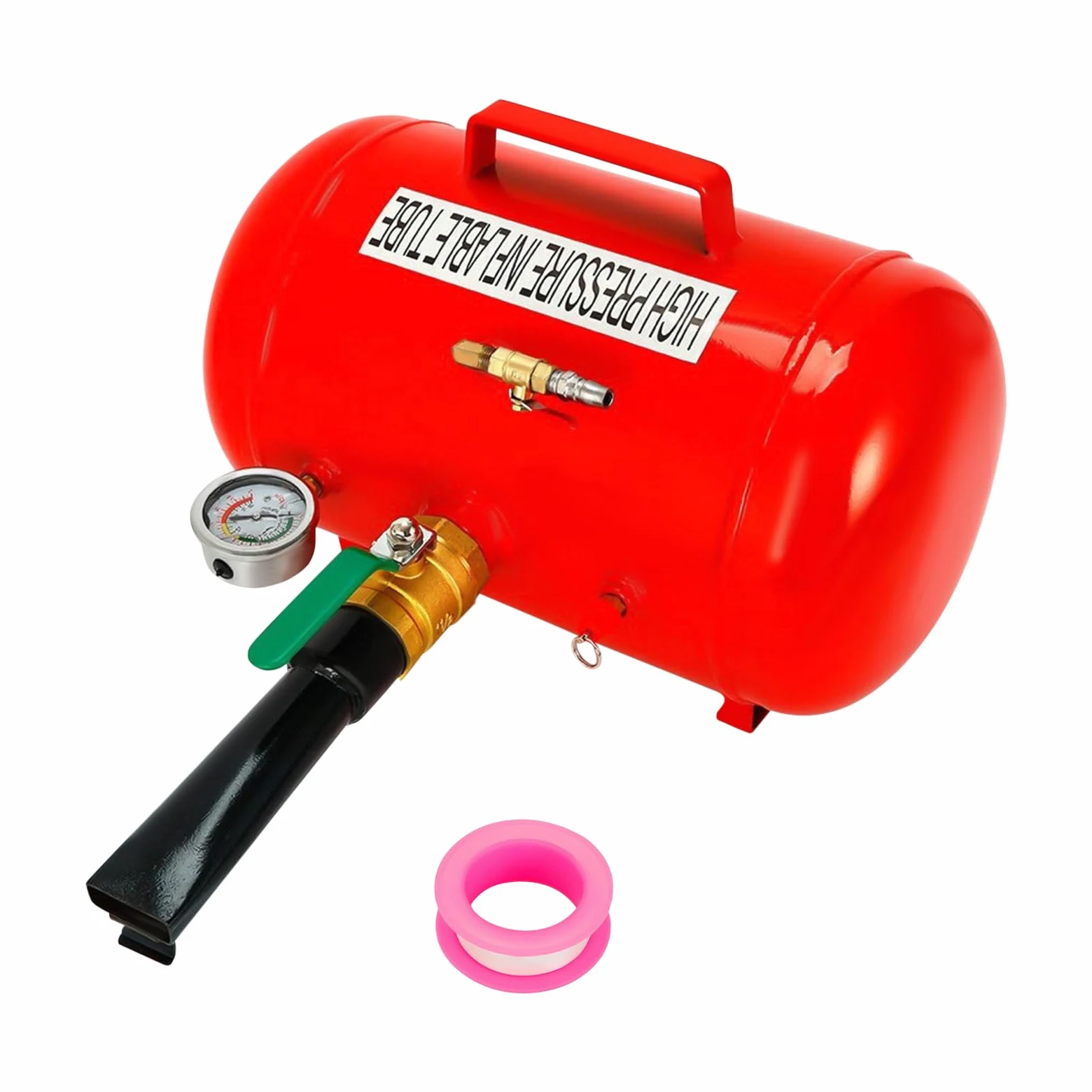 20L Tyre Inflator Ruedas Coche con Manómetro de Presión de Aire Preciso, Talonador de Neumaticos Air Blaster Booster Tool Tyre