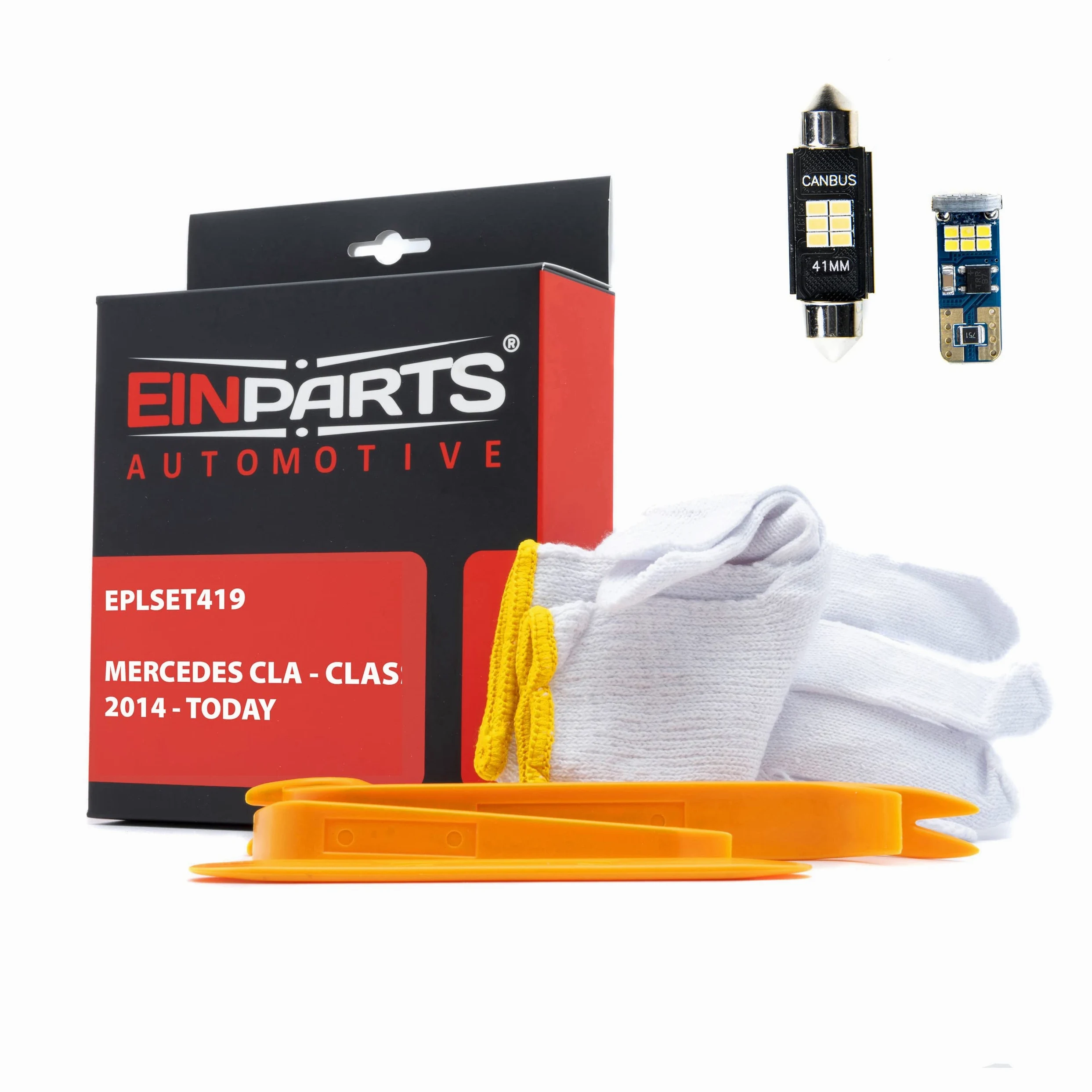 EinParts Juego de Bombillas LED para Coche, Sin errores Can-Bus, para interior de coche especifico para Mercedes CLA-Class 2014-2022, 15 piezas