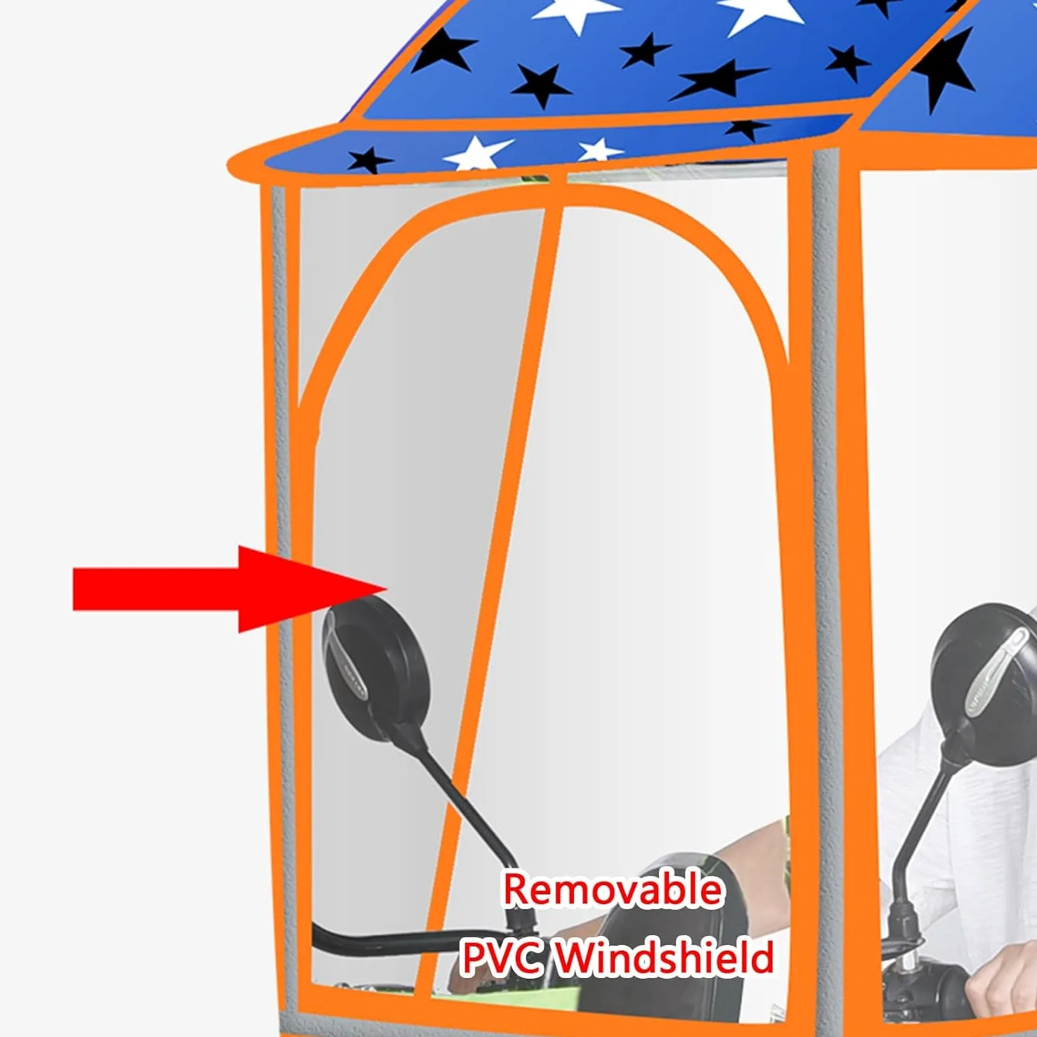 Mobility - Toldo impermeable para scooter, protector universal con tiras reflectantes y bolsillos, protección totalmente cerrada para motocicletas eléctricas