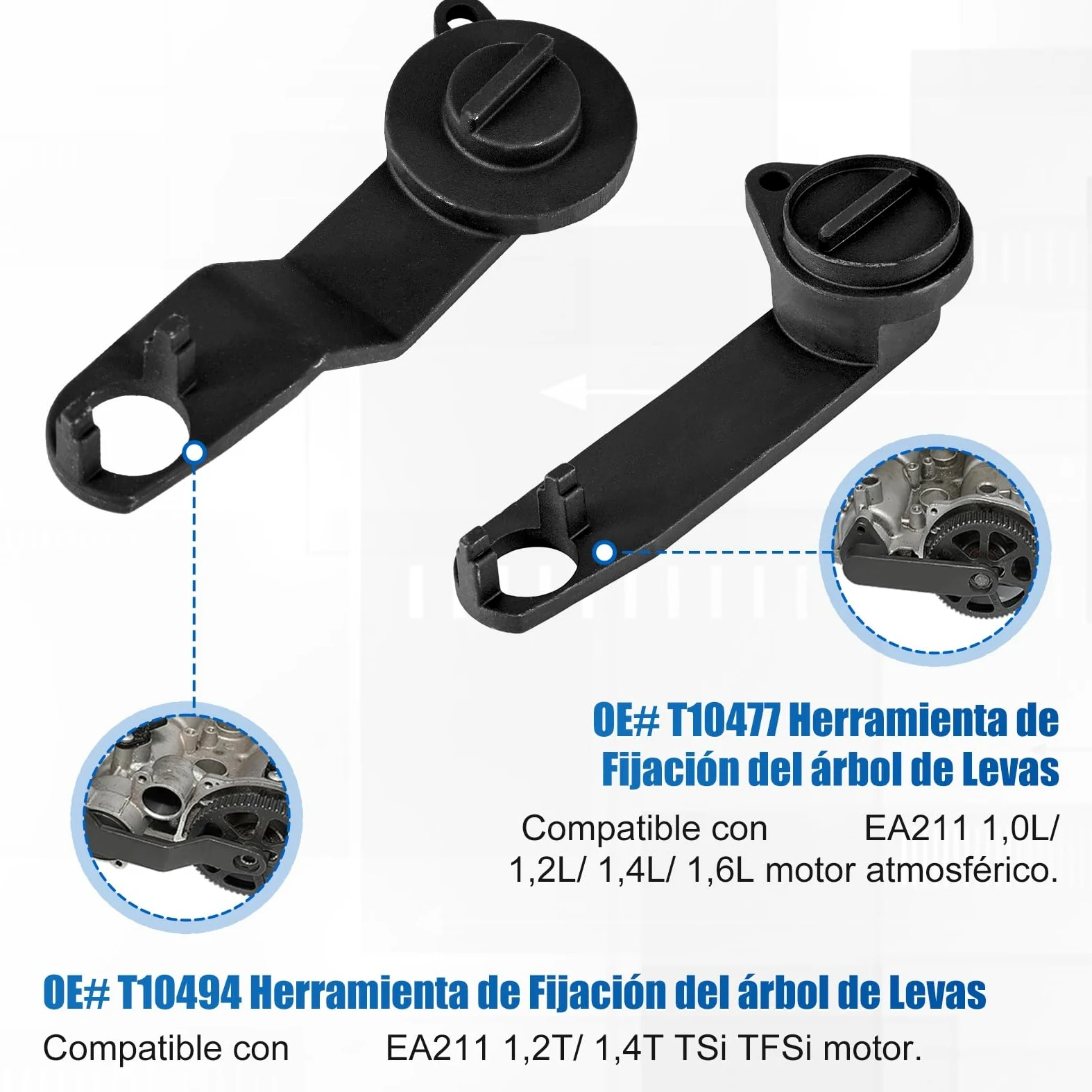 Kit de Calado Distribucion EA211 Motor 1.0 1.2 1.4 1.6 FSI TSI TFSI, 6Pcs Set Herramientas de Sincronización del Motor, para Golf, Jetta, A3, Octavia, Lavida, Seat Leon