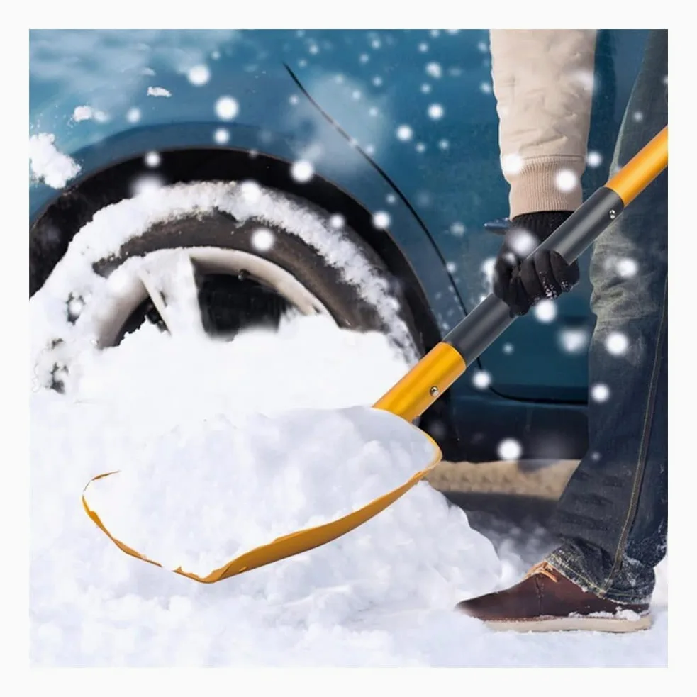 Rascador de hielo para coche Pala De Eliminación De Lodo Con Mango Extensible, Pala Plegable Portátil, Pala De Hielo Retráctil, Herramienta De Eliminación De Invierno Rascadores de hielo para coche(C)