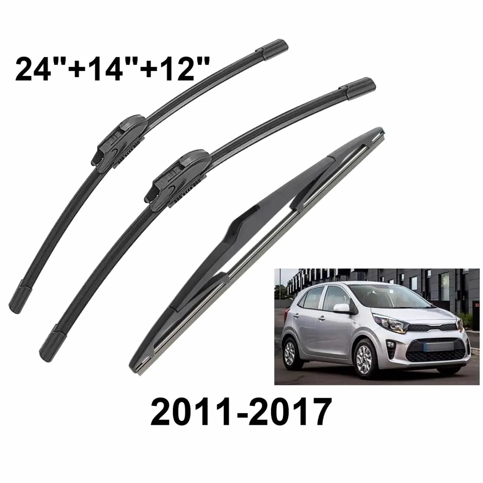 Conjunto Limpiaparabrisas Escobillas Limpiaparabrisas Delanteras Traseras Para Nissan Para X-Trail T32 Para Rogue 2 2014-2020 Accesorios Automóvil Paquete Parabrisas Ventana Escobillas(6 PCS)
