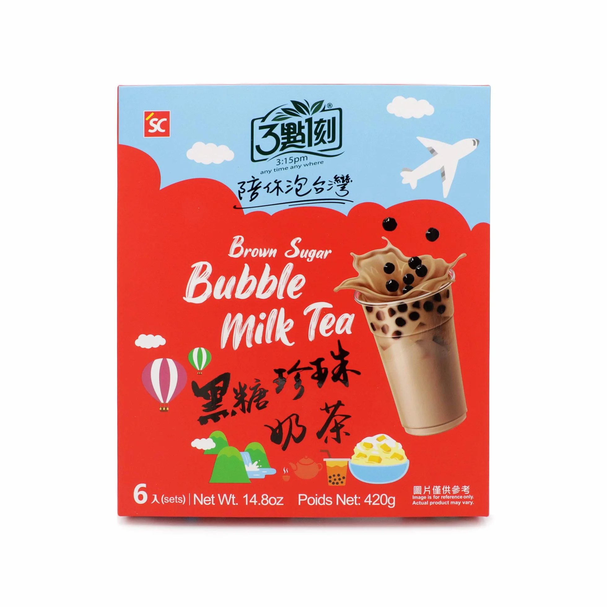 Bubble Tea 6 Kits - Té con leche de azúcar morena y perlas de tapioca | Bebida auténtica de Taiwán