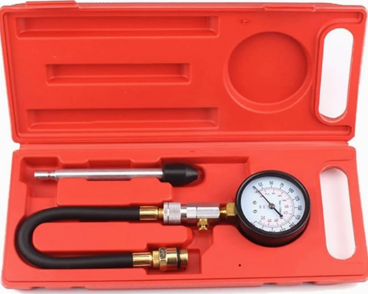 Kit de probador de compresión de Cilindro de Motor de Gasolina, Herramienta automotriz, medidor de presión, Kit de probador, Coche, Motocicleta