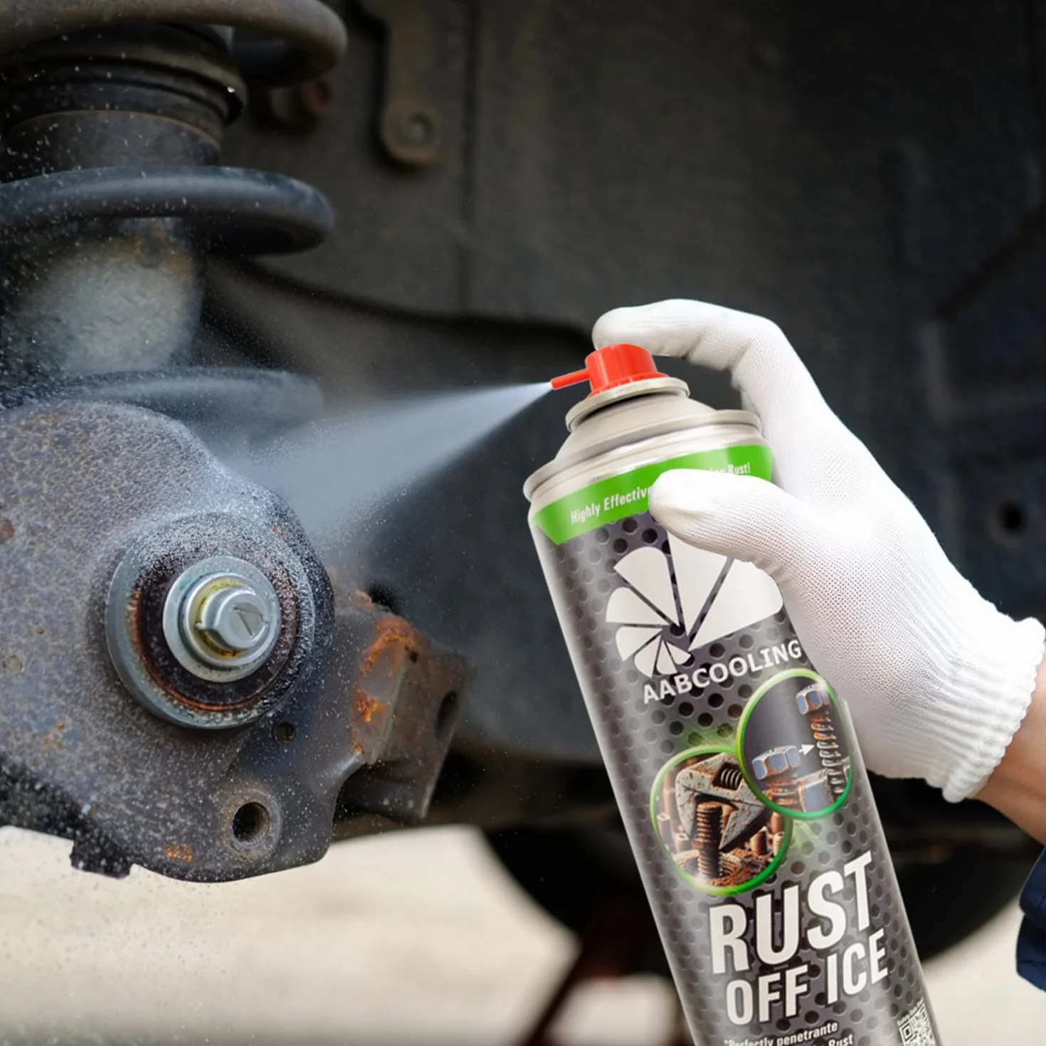 AABCOOLING 12x Rust Off Ice 500ml – Convertidor de Óxido, Protección Antioxidante y Desbloqueante, Congela y penetra, Evita la Formación de Corrosión y Libera Las Piezas, para Coche, Moto, Bricolaje
