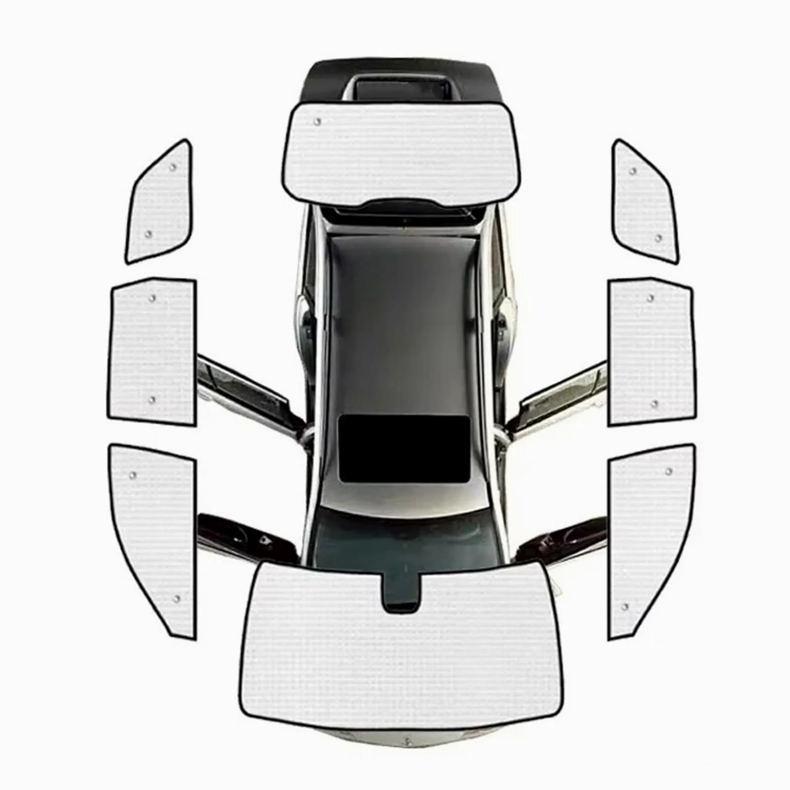 Parasoles para Jeep para Grand para Cherokee para WK2 2011~2021 Parasol para Coche Parabrisas Visera Anti-UV Cubre Accesorios Interiores(All Sunshades)