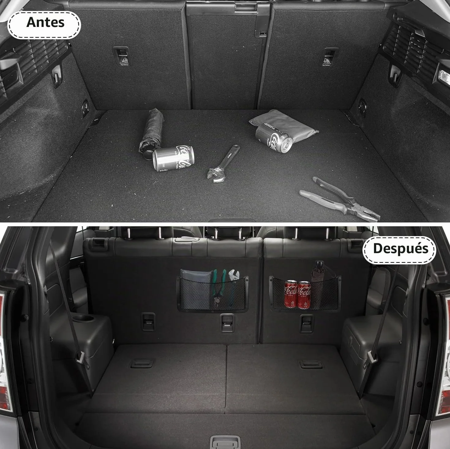 EINESIN Red Almacenamiento Caravana de Abs/Coche, Organizador para Almacenamiento, Multifuncional Red Maletero de Coche Asiento para Equipaje, Autocaravanas, Barcos, Hogar