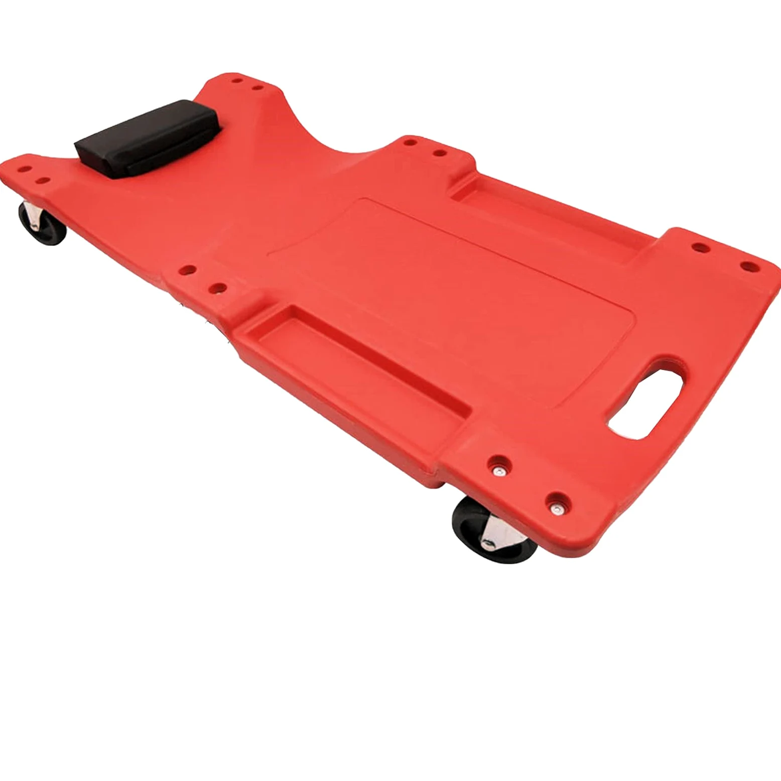 ARCH Camilla De Plástico Mecánico, Reposacabezas De Cuero Cómodo, Caja De Colección Portátil, Corredor Universal Flexible, Taller Mecanico para 4S Tienda Y Hogar (Color : Red, Size : Standard)