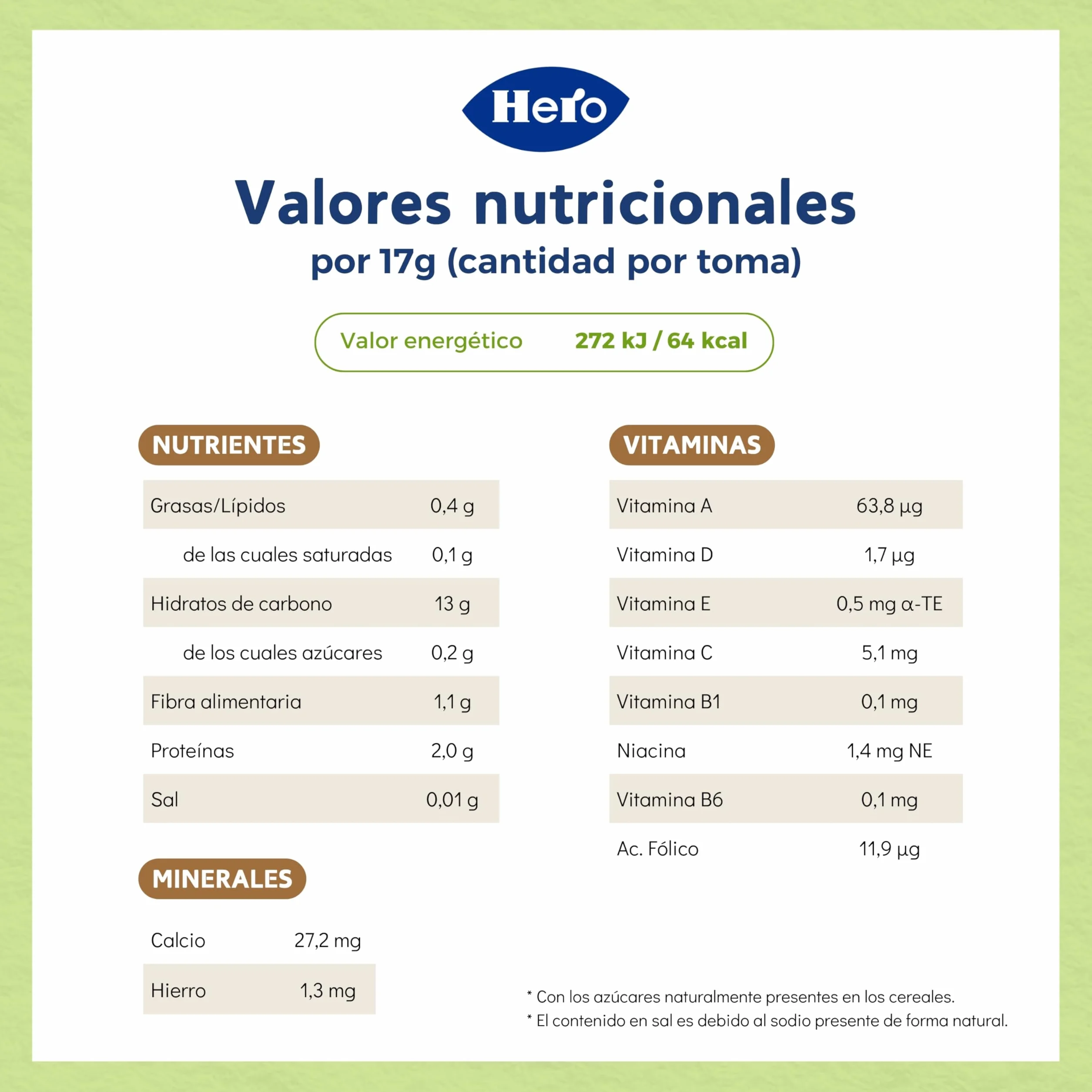 Hero Solo Papilla 8 Cereales con Galleta Sin Azúcares Añadidos para Bebés 6 Meses