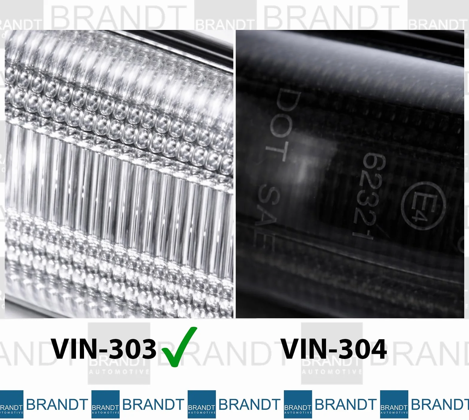 BRANDT Juego de intermitentes laterales LED para guardabarros + cable blanco apto para Land Rover Defender I Td5 Puma L316 Discovery II L318 Freelander I L314 MG ZS ZT ZT-T Rover 45 75