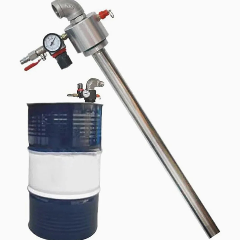 Bomba de transferencia de aceite accionada por aire, bomba química de acero inoxidable para barriles de 200 litros, flujo de 40-50 l/min para transportar diésel, aceite de motor, aceite hidráulico