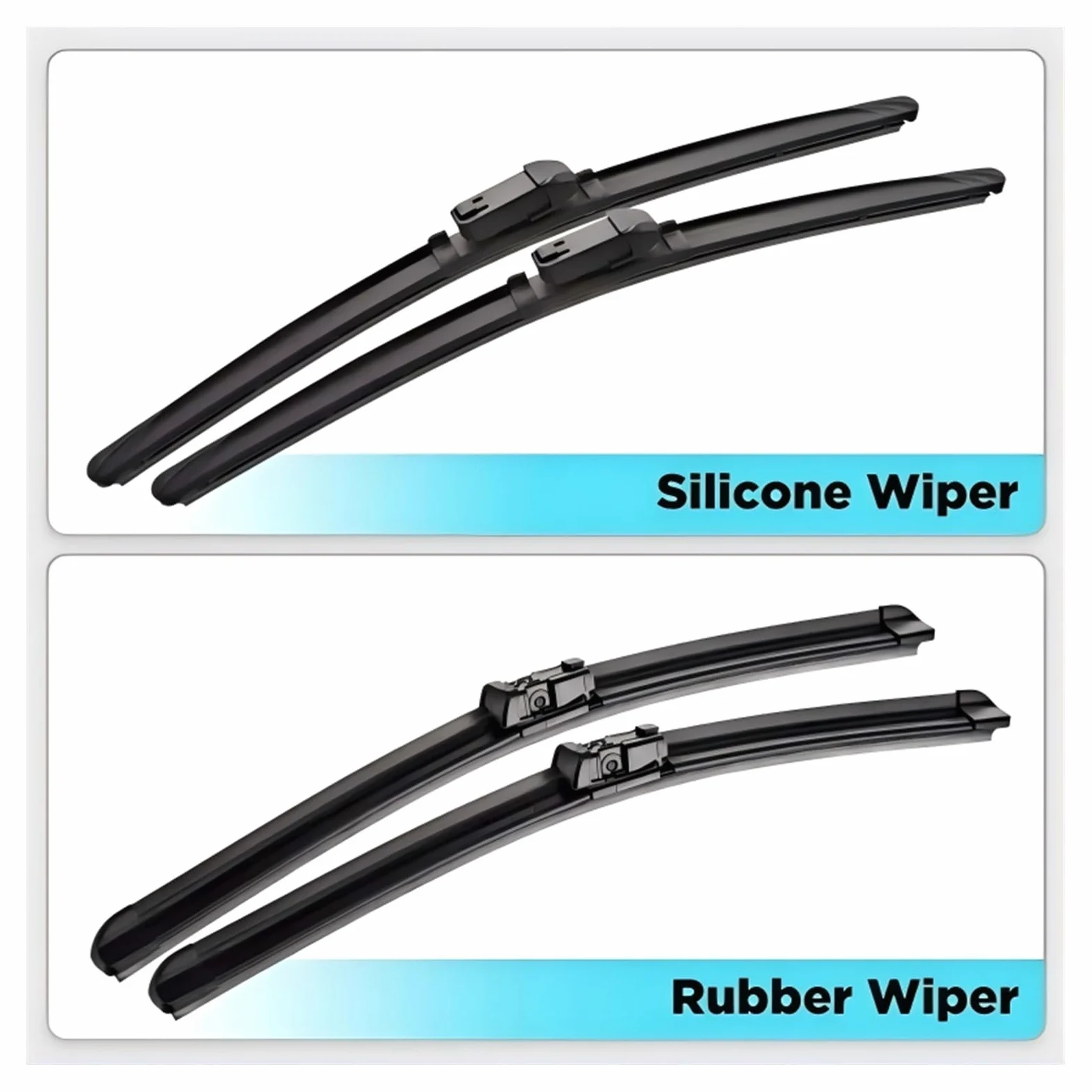Limpiaparabrisas de coche Limpiaparabrisas delanteros silicona y goma para Tesla, modelo S 2012-2023, cepillo para ventana parabrisas 28 "+ 17(Silicone wiper-,Left-hand drive)