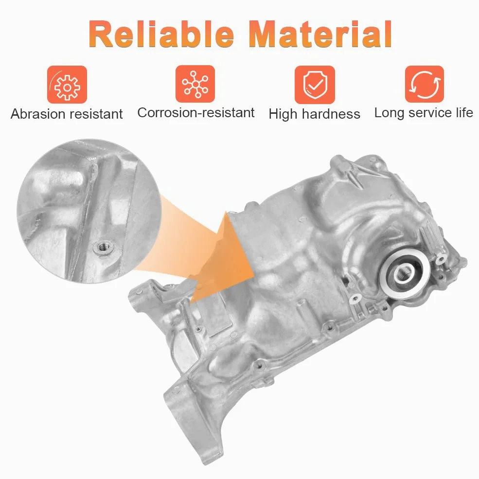 Bandeja de aceite de motor con tapón de drenaje compatible con Honda Civic 2006-2011 L4 1.8L Repuesto para 11200R1AA00 11200RNAA00 11200RNAA01 264-382