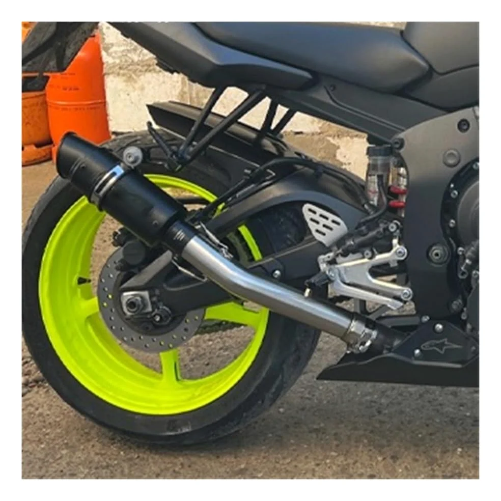 Deflectores Calor Escape para Y&amaha YZF R6 YZF-R6 1998-2005 Silenciador De Tubo De Conexión Medio Modificado De Escape De Motocicleta