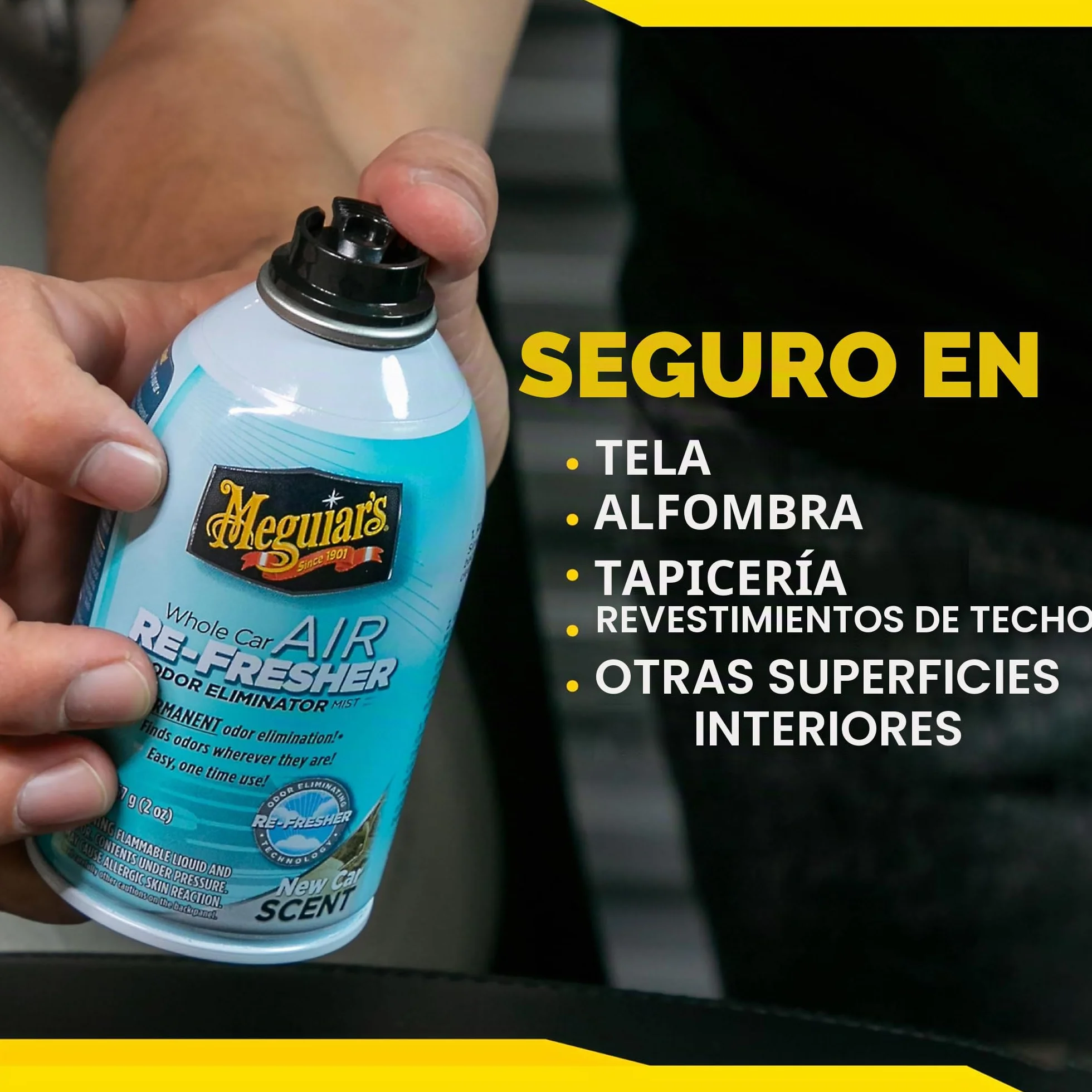 Meguiar's G16402 New Car Air Re-Fresher - Eliminador de olores aroma a coche nuevo, 57 g