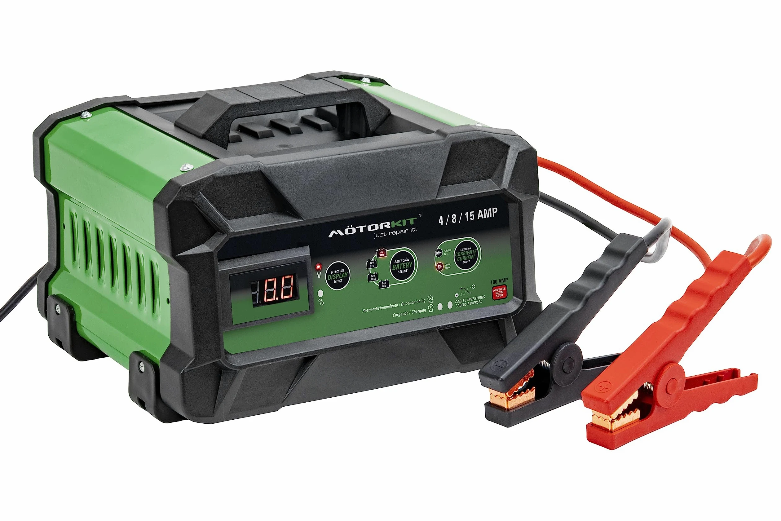 Motorkit Cargador Bateria 12/24V 4-15A