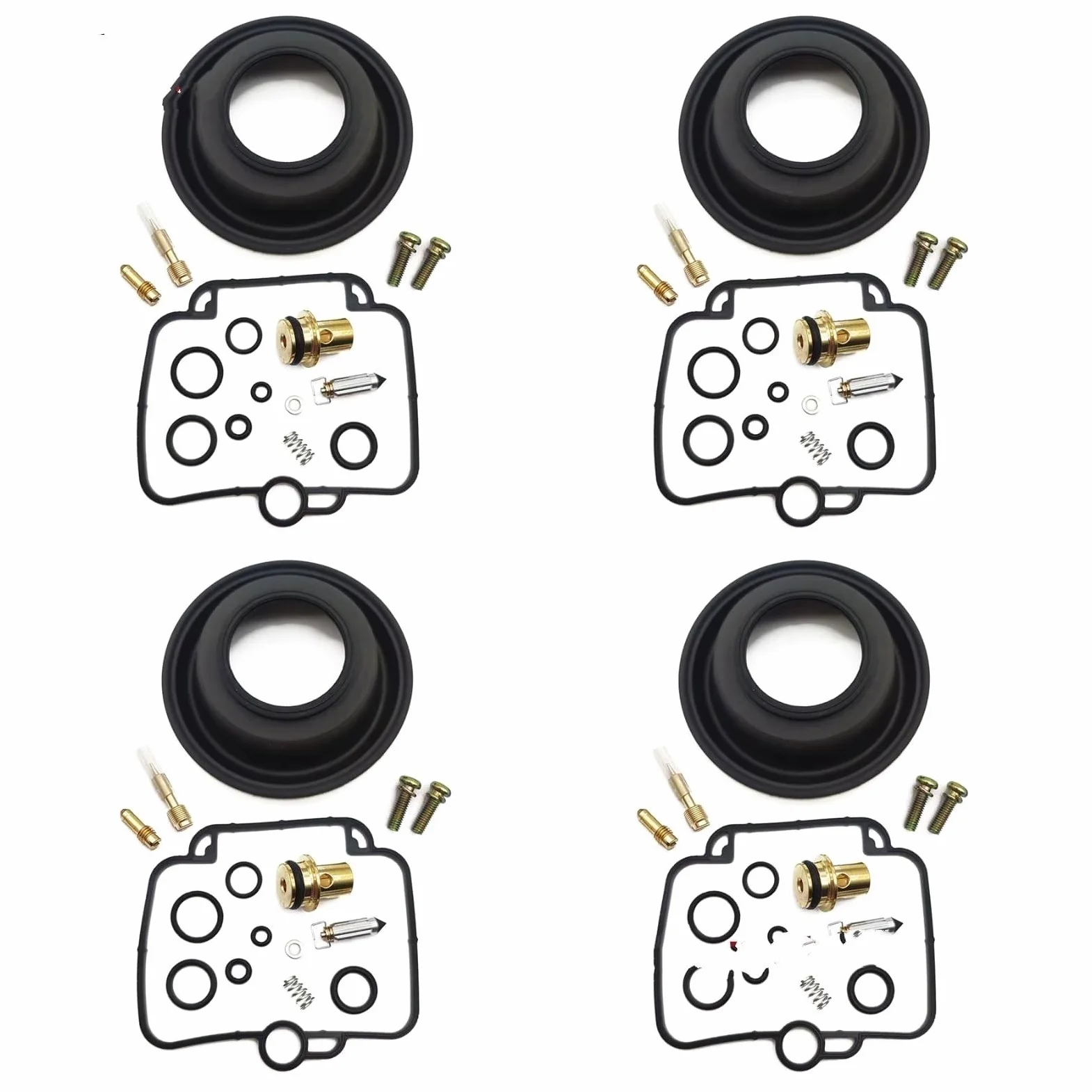 Kit Carburador Compatible Con Suzuki Para GSF1200SA Para Bandit GV75A 1997-2000 Kit De Reparación De Diafragma De Vacío De Junta De Aguja Flotante De Carburador De Motocicleta(G 4sets)