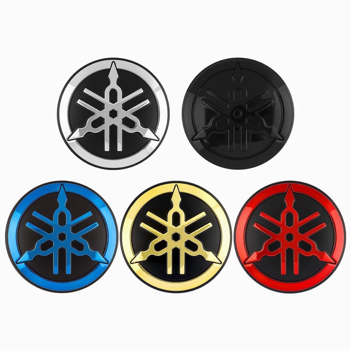 Calcomanías adhesivas de metal 3D para motocicleta Yamaha emblema decorativo universal