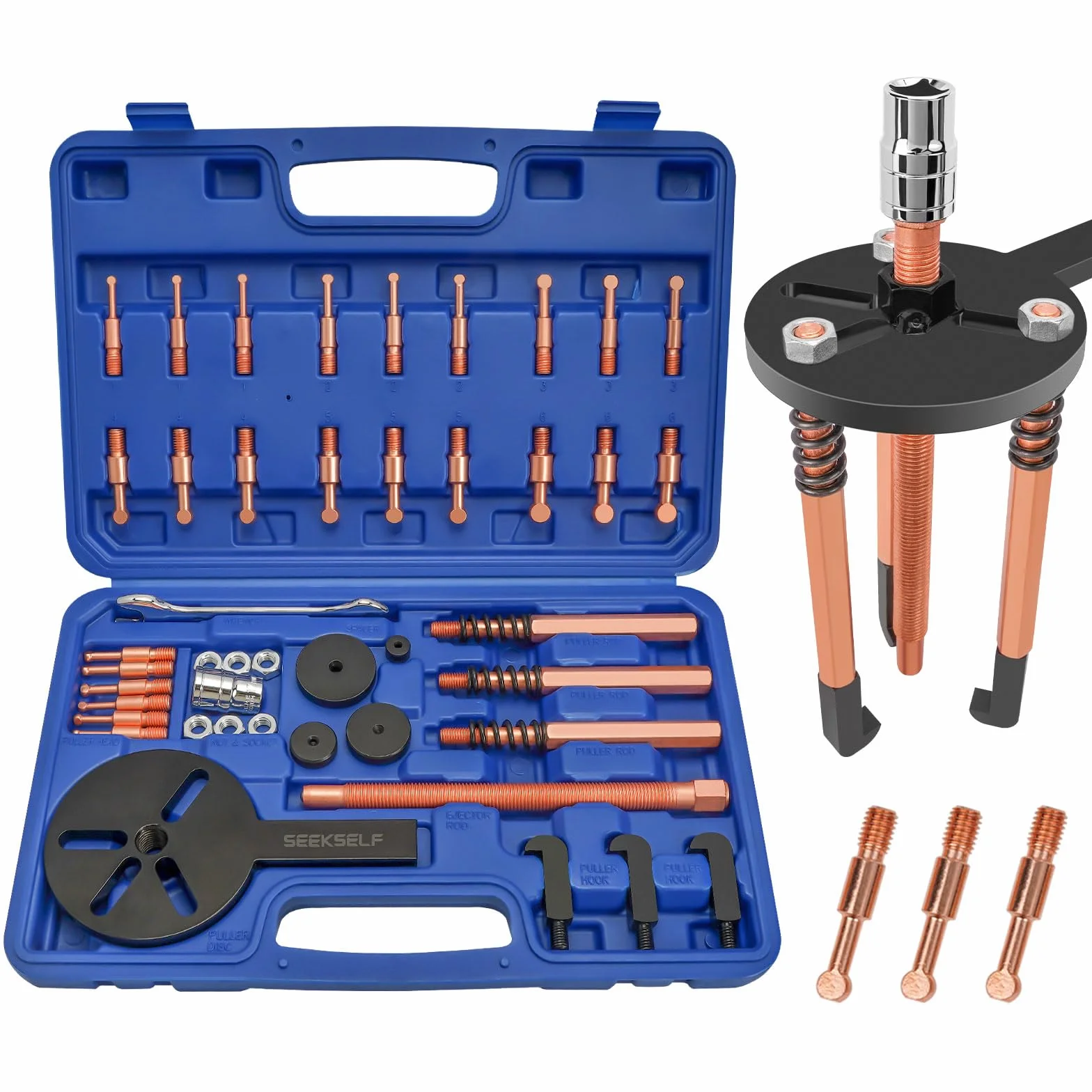 Juego de Extractor de Rodamientos 36 en 1, Kit de Extracción de Rodamientos Interiores