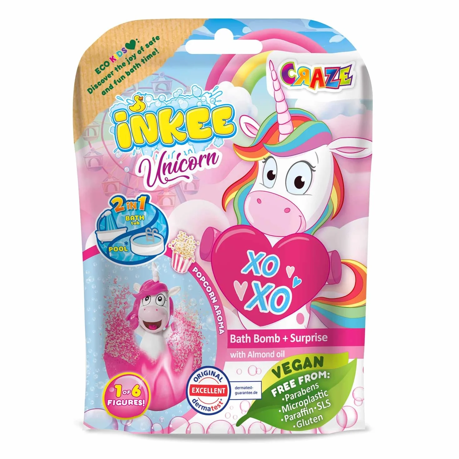Bombas de Baño Infantiles Unicornio Regalo Sorpresa Pack 3 Palomitas