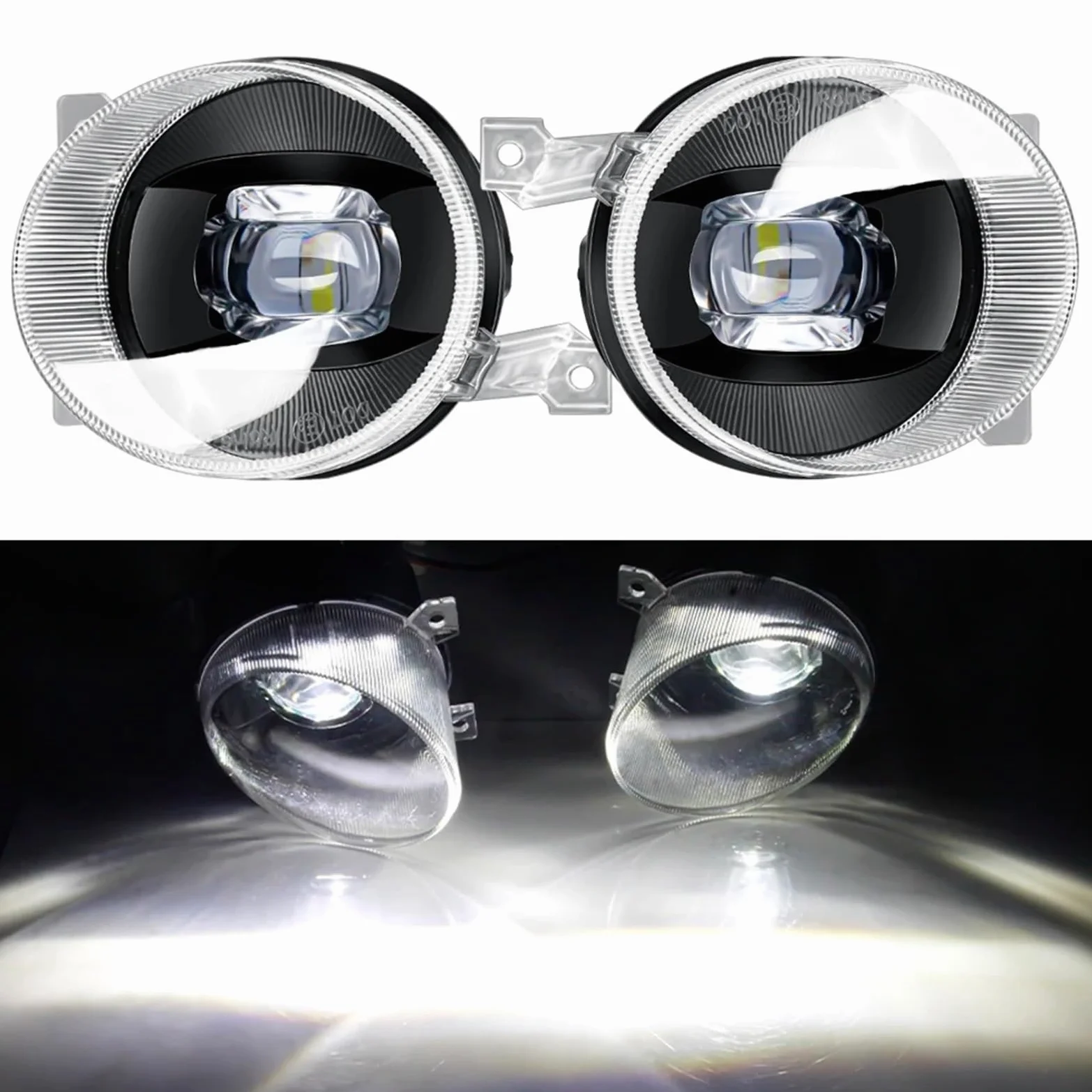 Faro antiniebla LED 2 Uds 30W 8000LM Montaje Luz Antiniebla Canbus Lente LED Coche Lámpara Para Benz Para Sprinter W907 W910 2019 2020 2021 2022 2023(Blanco)