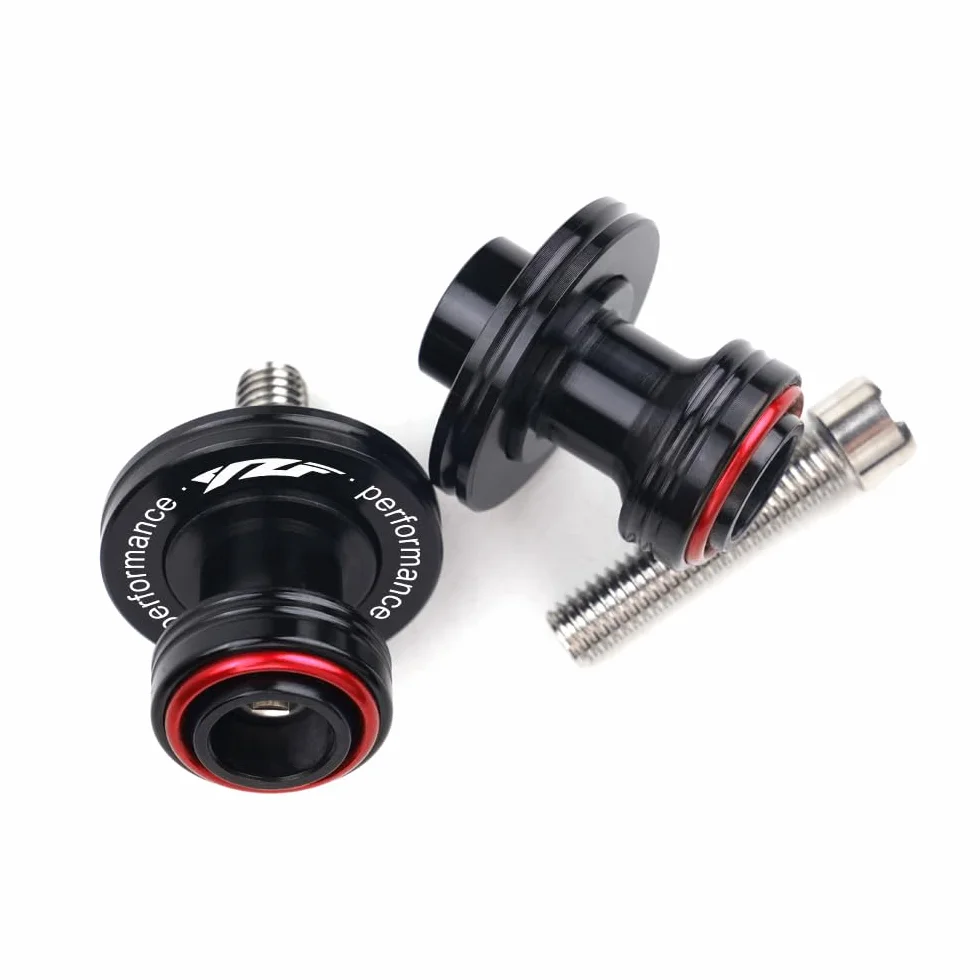 Para Yamaha YZF R1/S/M R3 R6 R7 R9 R25 R125 YZFR1 YZFR3 YZFR6 YZFR7 YZFR9 Accesorio de motocicleta de aluminio 6 mm, sarga, bobinas, deslizadores, soporte, tornillos (Rojo)