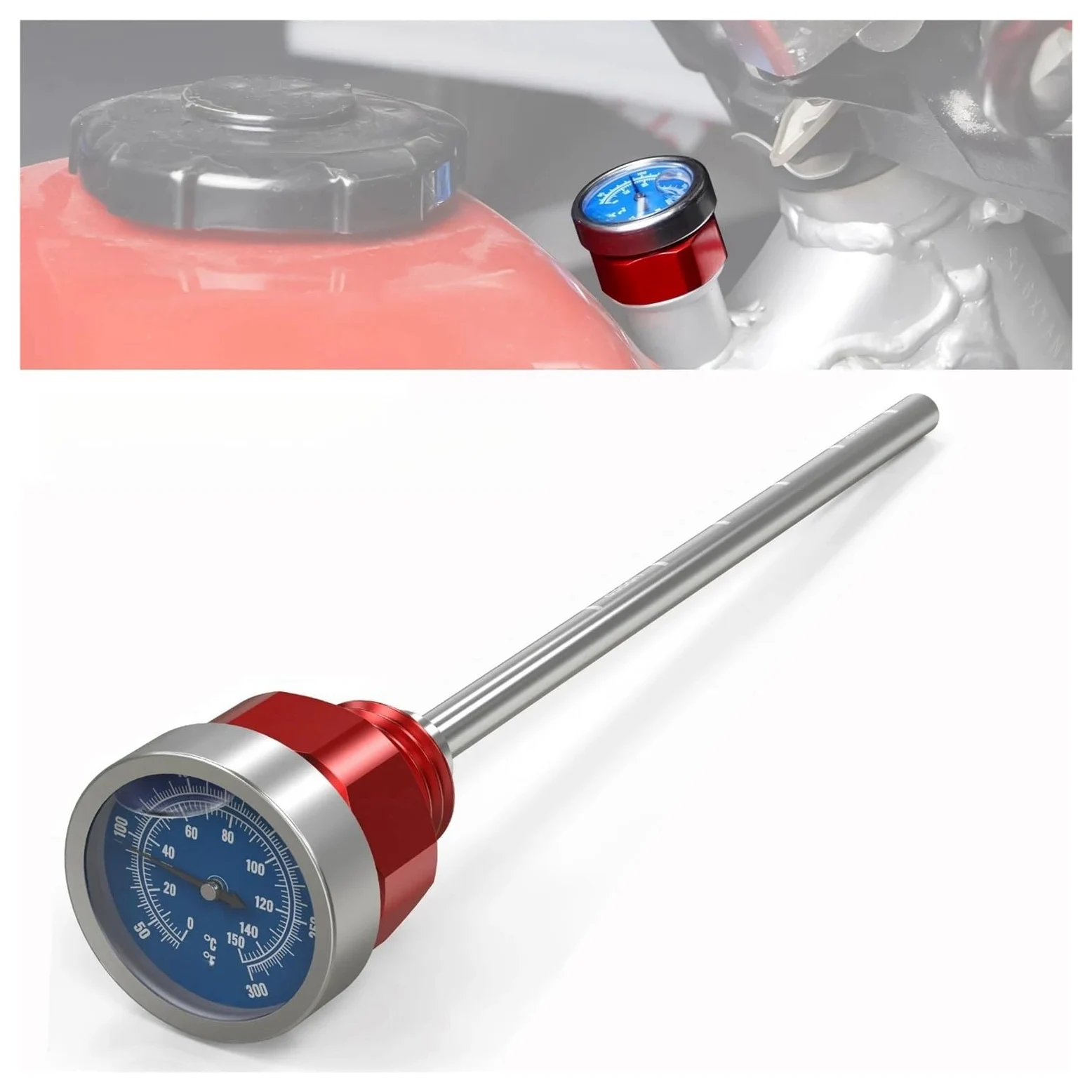 Combustible Varilla para XR650L para XR 650 L 1993-2024 Varilla Nivel Aceite Motocicleta con Indicador Temperatura Termómetro