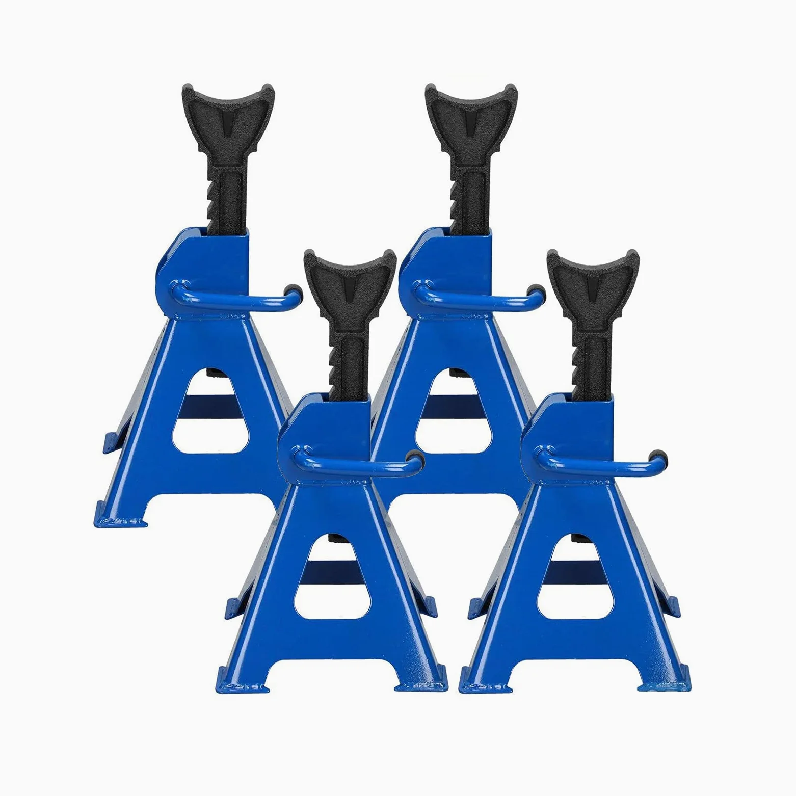 Soportes de eje resistentes de 3 toneladas con altura ajustable, juego de 4 para coche, caravana, garaje, soportes de elevación duraderos para vehículos