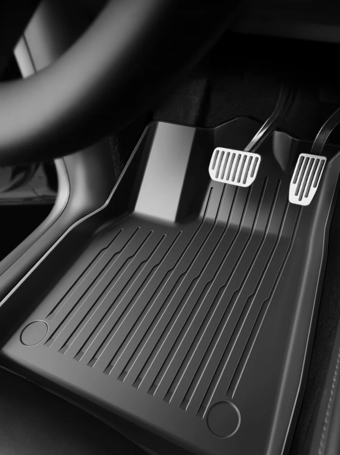 Alfombrillas de Coche TPE para Tesla Model Y 5 Plazas 2021 2024 Antideslizante Impermeable Negra