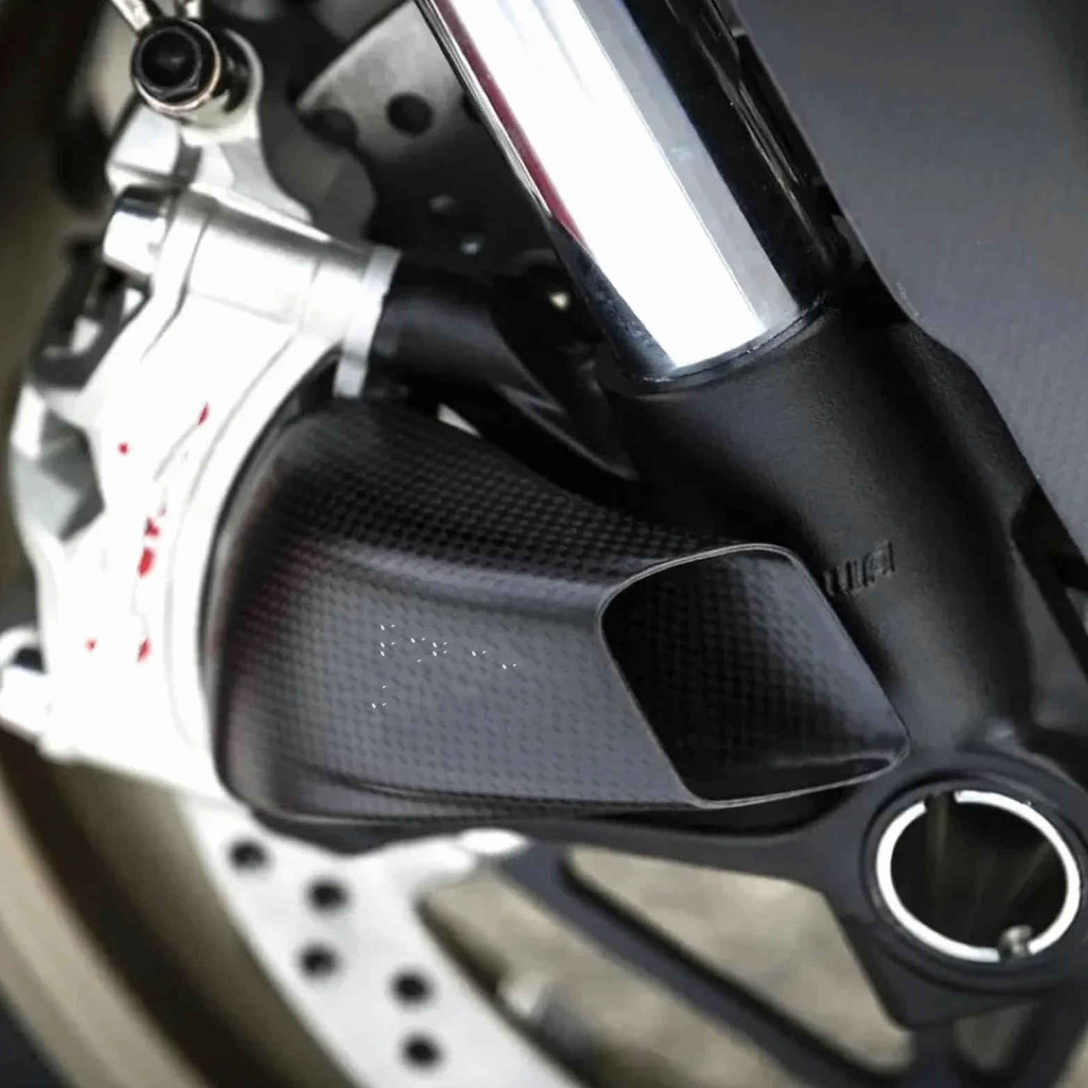 Conductos de refrigeración de aire de pinza Cubierta del radiador de la pinza del conducto de aire del freno delantero de motocicleta compatible con DUCATI PANIGALE V4 V4S Streetfighter V4/V4S(Gloss)