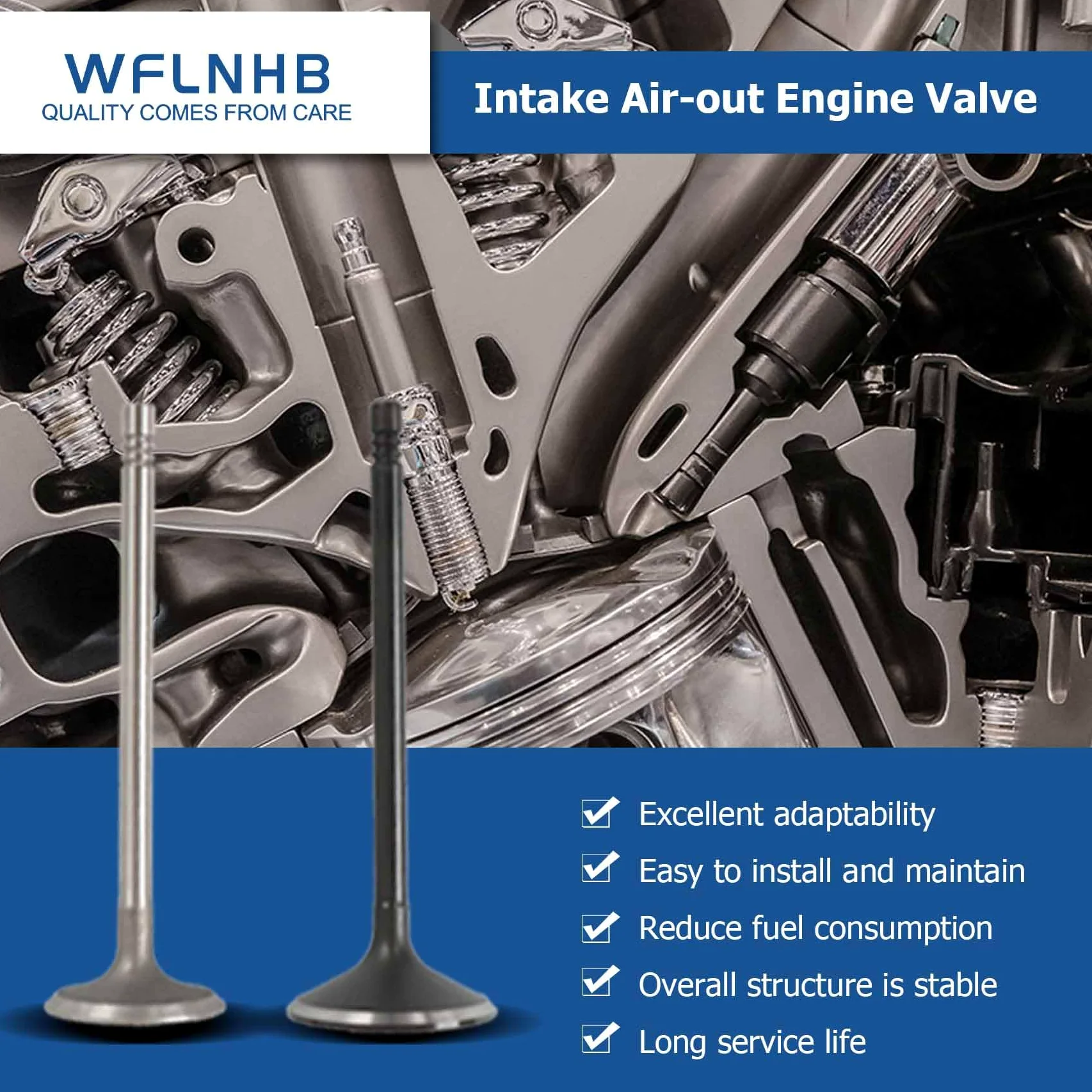 WFLNHB Válvulas de admisión de aire de motor de repuesto para GM 2.0L 2.2L 2.4L Ecotec DOHC
