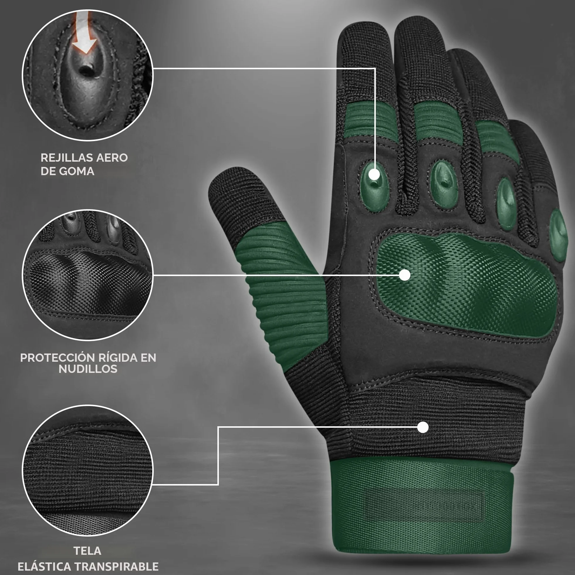 WESTWOOD FOX WFX Guantes de motocicleta táctiles dedo completo para hombres y mujeres