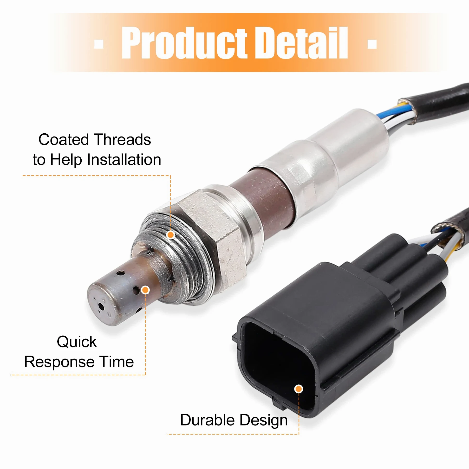 X AUTOHAUX Coche Aire Combustible Relación O2 Oxígeno Sensor Contra Corriente LF8R188G1 250-25029