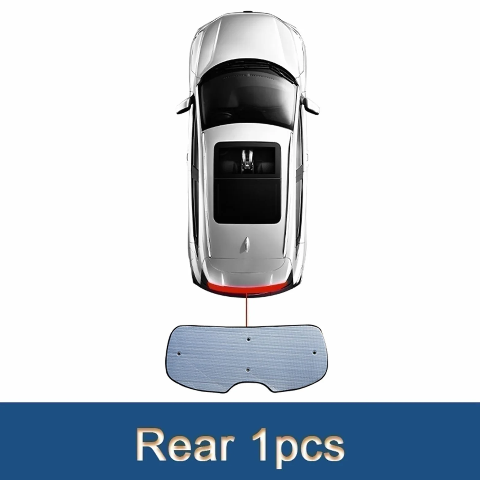 Protector Solar Coche para VW para T-ROC 2017-2023 Parasol Coche Protección UV Cortina Parasol Visera Cubierta Parabrisas Accesorios Protección Privacidad Parasol para Parabrisas Coche(Rear 1pcs)