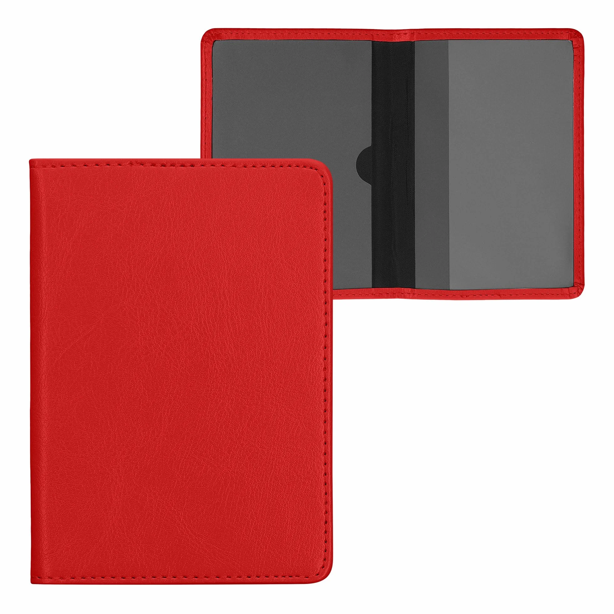 kwmobile Funda para permiso de circulación coche de cuero sintético - Con espacio para tarjetas 9.2 x 13 CM doblado