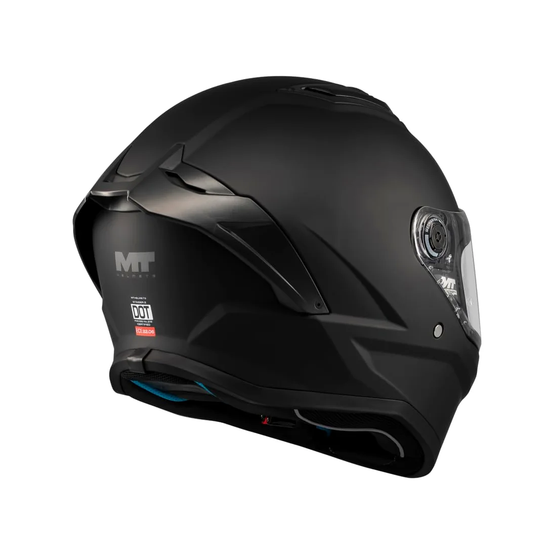MT Helmets Stinger 2 – Casco Moto Integral Deportivo con Pantalla Antivaho Compatible con Pinlock, Visor Solar Full Vision, Interior Lavable y Calota HIRP | Homologado ECE 22.06 & DOT