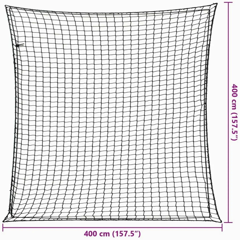 Red de seguridad de carga para remolques, 4 x 4 m, con cuerda de goma, 6 mm, para camiones, coches, portaequipajes de techo, color negro