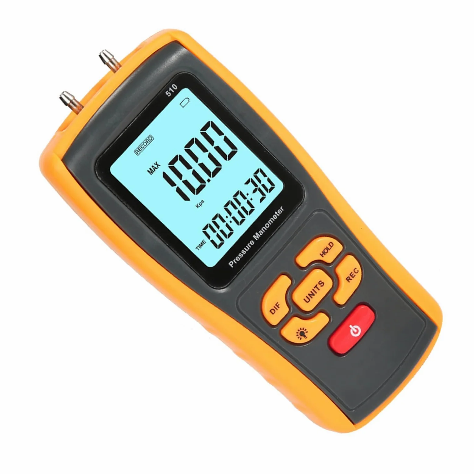 Medidores de presión digitales de precisión, multifunción, con pantalla LCD, para uso en laboratorio y HVAC, manómetro digital de mano
