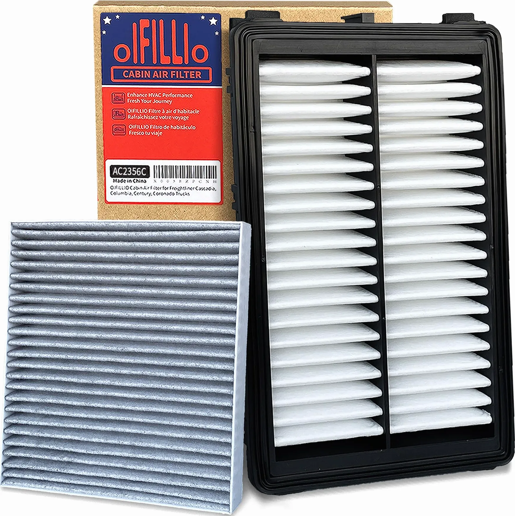 OIFILLIO Filtro de aire de motor de cabina para Tucson (2022-2024), Santa Fe (2021-2024), Sorento (2021-2024), Sonata (2020-2023), Santa Cru(2022-2024), Sportage 2023, 21-24 K5, 9713 3L1000