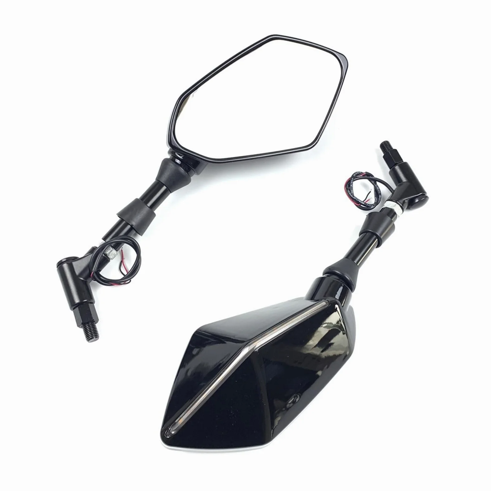 Espejo Retrovisor Lateral Motocicleta Espejo Retrovisor Para Motocicleta Scooter Motocross Espejos Retrovisores Electrombile Lateral Trasero 8/10mm Fibra Carbono 2 Unids/par | 10mm Black