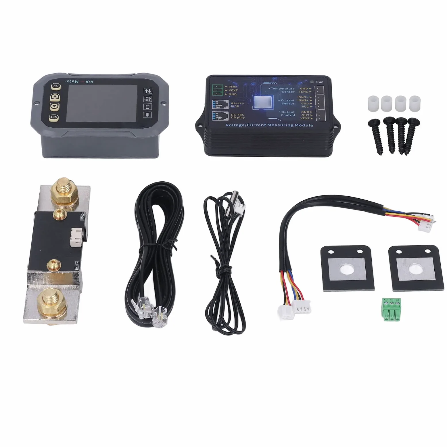 Fafeicy Monitor de Batería KG140F, Pantalla Ultraclara de 2,4 Pulgadas, Seguimiento de Capacidad en Tiempo Real para RV, Coche, Barco, Medición de Corriente de 400A