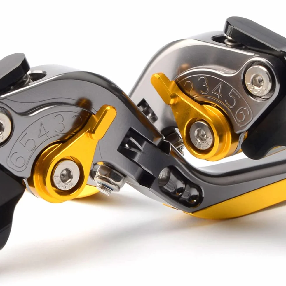 ESPEEDMTC para Aprilia Shiver 750/ GT/ 900, aleación de Aluminio CNC modificada, Longitud de 6 etapas, Palanca de Embrague de Freno de Mano Plegable Ajustable, Accesorios (Negro)