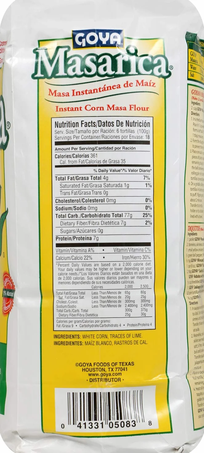 Goya Foods Harina de maíz amarilla extra fina 4 Pound