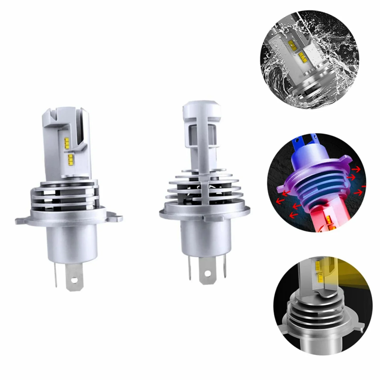 SHERCHPRY 4piezas Bombillas Led De Coche Eficiencia Energética y Instalación Luz Fría Para De y Delanteros
