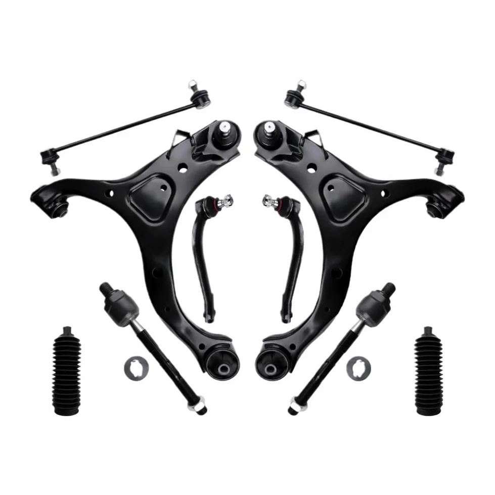 10 ud. Brazo inferior delantero de control, barra de dirección, enlace de barra estabilizadora, compatible con Santa Fe 2007 2008 2009 2010 2011 2012 2013