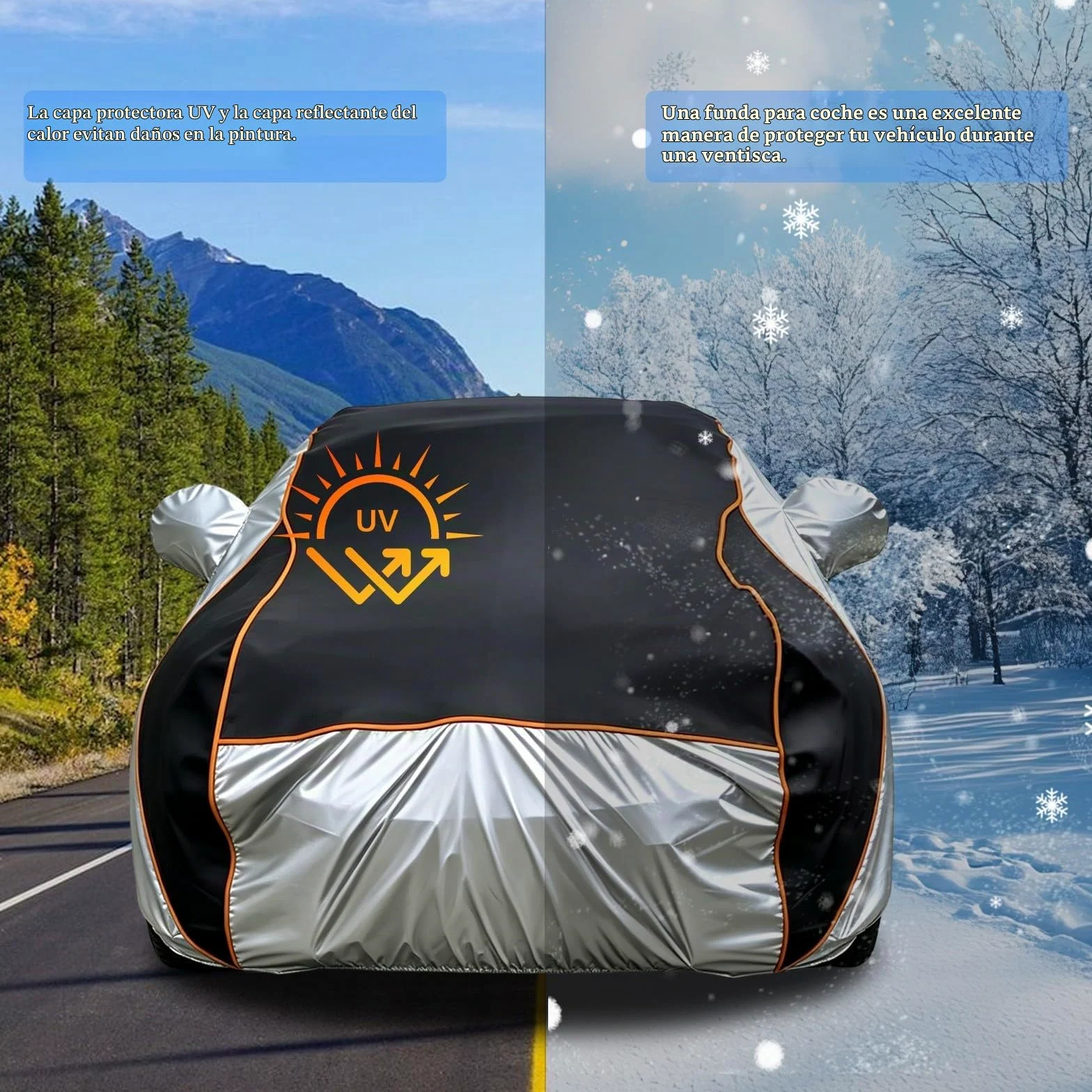 Funda Coche Antigranizo para Audi S6/RS6(2006-2026) | EVA 5mm Acolchada Multicapa Impermeable Transpirable Protector Contra Granizo Lluvia UV Viento