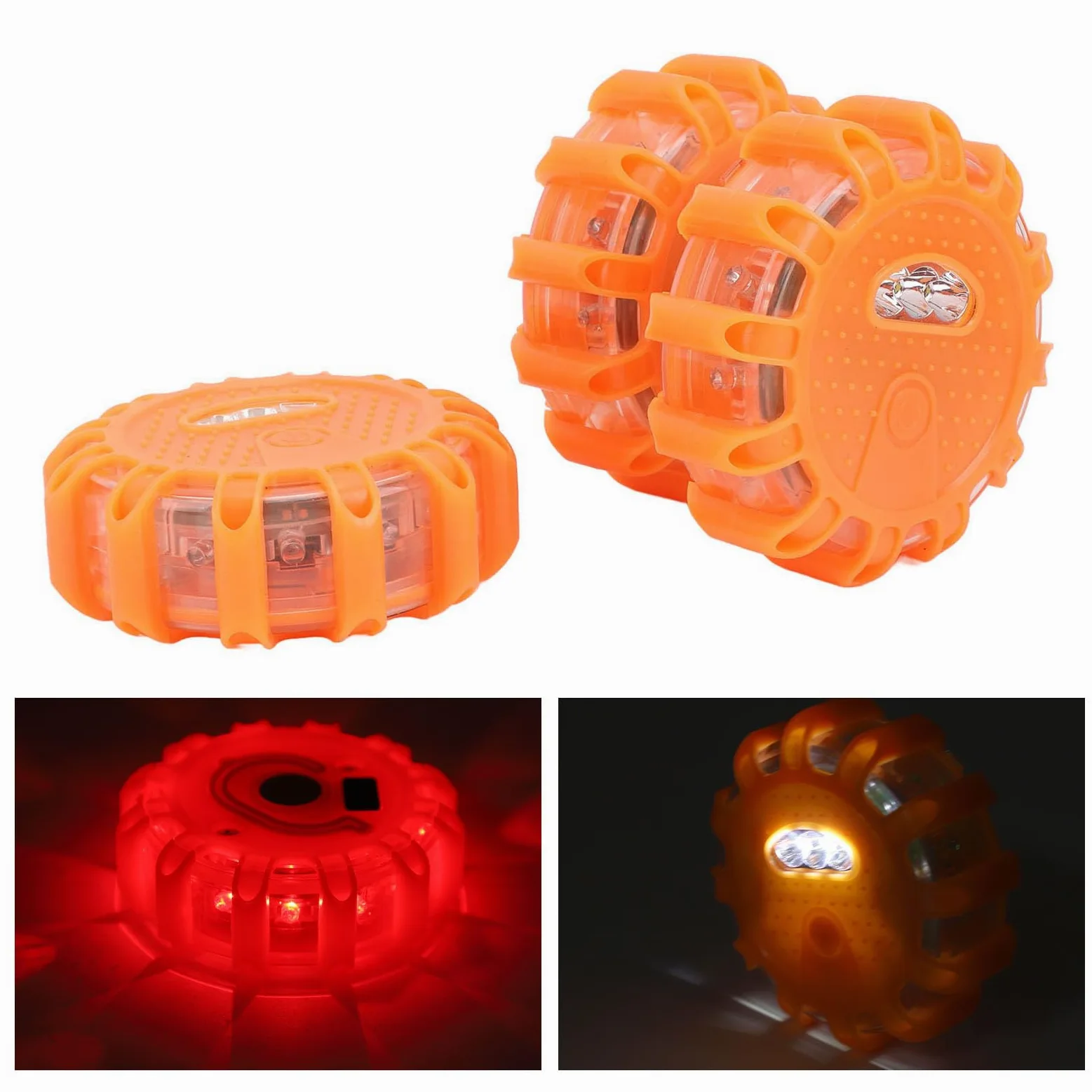 Kit de Seguridad para Automóvil, Luz de Emergencia LED con Luz de Carretera, Luz LED de Frenos - Luz Multifuncional, Larga Duración, Ideal para Viajes y Emergencias.
