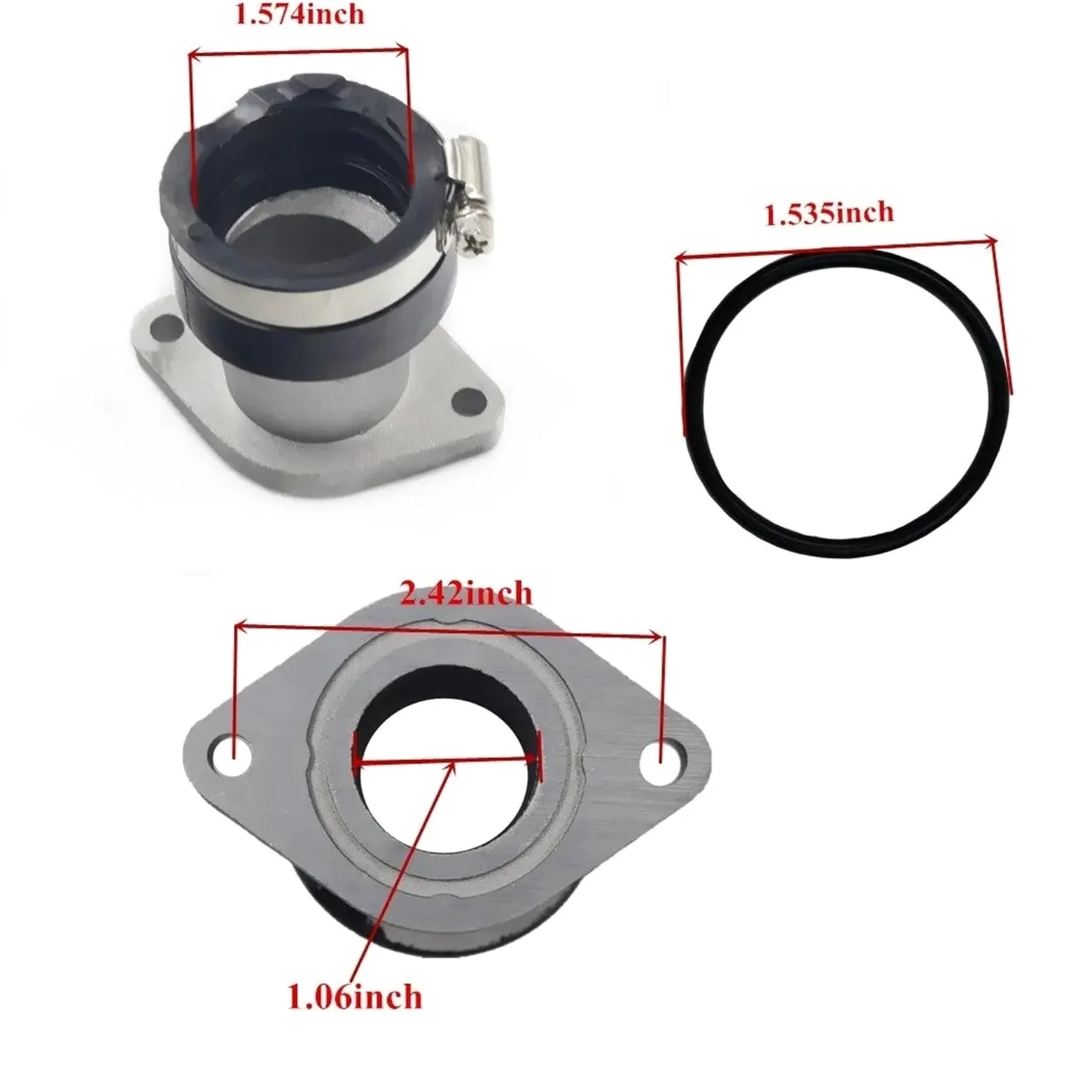 carburador de desbrozadora de gasolina Carburador y funda adaptadora para colector de admisión para ATV YFM250 1999-2004